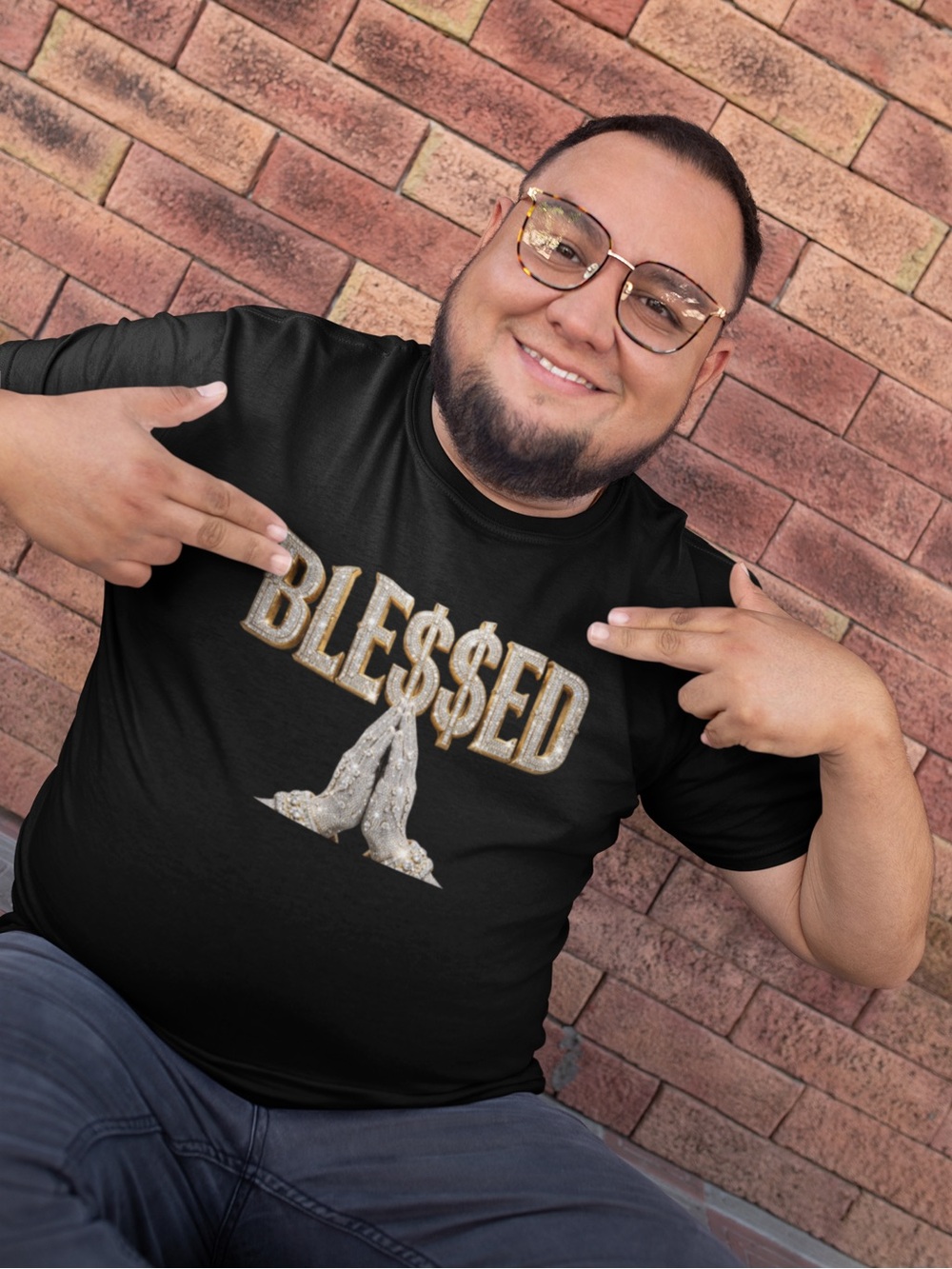 BLINGED OUT BLE$$ED T-SHIRT - Picture 10 of 15